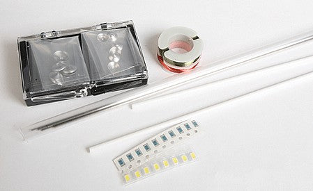 Ngineering NK0142 HO Scale 18' Curved-Neck Streetlight - Kit -- With White LEDs