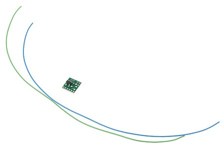 Ngineering NLD8042A All Scale Ultra-Miniature Rotating Beacon Simulator Circuit Board -- Use w/White or Blue LEDs For Use w/Sound DCC Decoders & RC - Input: 3.3-18V DC