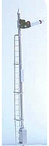 NJ International 1003 HO Scale Semaphores (Fits Circuitron Operating Mechanism, sold separately) -- 3-Light Upper Quadrant w/Relay Cabinet
