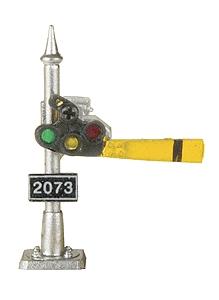 NJ International 1004 HO Scale Semaphores -- Upper-Quandrant Three-Light Head