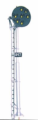 NJ International 1045 HO Scale Pennsylvania Postion Light Signal w/Prototype Head Mount & 7 Amber LEDs