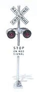 NJ International 1095 HO Scale Grade Crossing Signals -- Crossbucks w/Lights Facing Both Directions