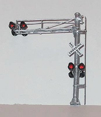 NJ International 1193 HO Scale Modern Cantilever Crossing Signal -- Single-Lane