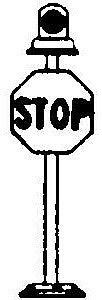 NJ International 1250 HO Scale Railroad Stop Sign -- All Brass Construction