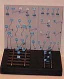 NJ International 1308 HO Scale Blue Safety Sign Set -- Brass, Painted And Lettered