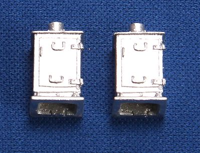 NJ International 1337 HO Scale Relay Cabinet pkg(2) -- Low (silver)