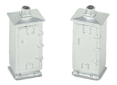 NJ International 1339 HO Scale Relay Cabinet pkg(2) -- Tall (silver)