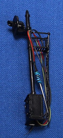 NJ International 1344 HO Scale Single Target Signal w/BiPolar/BiColor LEDs (red/green) -- Short Relay Cabinet (black)