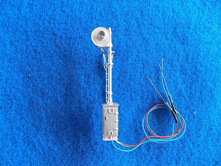 NJ International 1345 HO Scale Single Target Signal w/BiPolar/BiColor LEDs (red/green) -- Tall Relay Cabinet (silver)