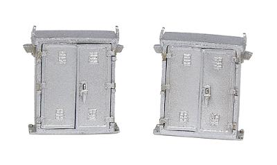 NJ International 1359 HO Scale B&O Lineside Signal Cabinets w/Opening Doors & Interior Shelves 1 Pair -- Large