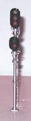 NJ International 1402 HO Scale D Type Signal Dual-Head -- 3-Over-2, Brass