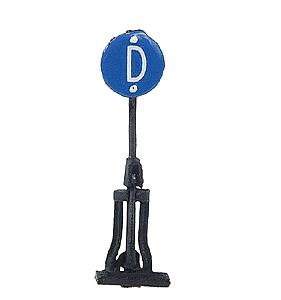 NJ International 1917 HO Scale Assembled, Operating Switch Stands -- High Star Type - Derail w/Blue Target