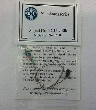 NJ International 2101 N Scale Signal Head w/LEDs -- 2-Light