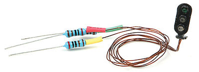NJ International 2102 N Scale 3-Aspect LED Signal Head Only -- For Signal Bridges & Other Mountings