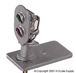 NJ International 2103 N Scale Ground Signal w/LEDs -- 2-Light (silver)