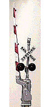 NJ International 2162 N Scale Crossing Gate Signals - Assembled -- Bar Arm (red, white)