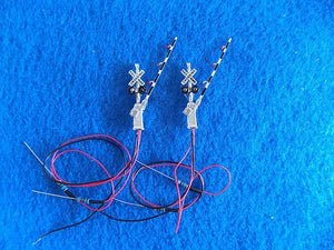 NJ International 2163 N Scale Crossing Gate Signals - Assembled -- Bar Arm (black, white)