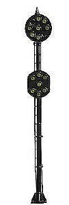 NJ International 3047 O Scale Pennsylvania Railroad Position Light LED Signal -- Single Mast Dual-Head