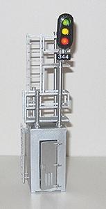 NJ International 3071 O Scale Signal House/Mast Combination w/3-Lite Head & Opening Doors