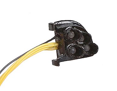 NJ International 3291 O Scale Pennsylvania Railroad-Style Dwarf Signal - Brass w/LEDs -- Left Hand (black)