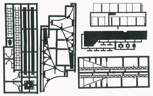 NJ International 4002 HO Scale Cantilever Signal Bridge Kit -- 1 Track, Black