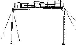 NJ International 4006 HO Scale Signal Bridge Kit -- I-Beam 2 Track