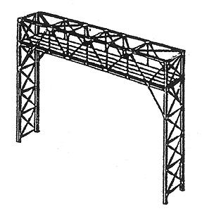 NJ International 4010 HO Scale Two-Track Signal Bridge - Kit -- Black
