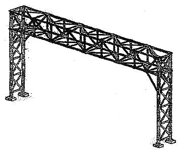 NJ International 4207 N Scale 3-, 4-Track Standard Signal Bridge - Kit