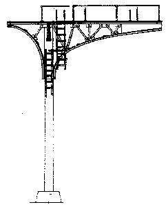 NJ International 4211 N Scale Signal Bridge Cantilever -- Single Track (silver)