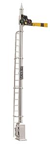 NJ International 4303 S Scale Upper Quadrant 3-Position Semaphore w/Opening Relay Base Door (Brass)