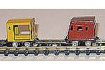 NJ International 6290 N Scale Open-Sided Speeder - Assembled - Unpowered -- Painted Brass, Unlettered (yellow)