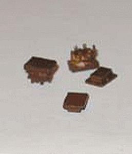 NJ International 6503 HO Scale Hayco Shock Free 2-Piece Cushion Heads - Brass Castings -- For Bumpers & Vertical Surfaces pkg(4)