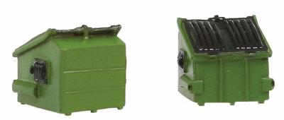 NJ International 6621 N Scale Trash Container pkg(2) -- 8 Cubic Yards