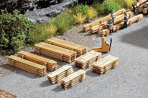 Noch 14214 HO Scale Fresh-Cut Lumber Drying Pile - Kit -- 8 Piles in 4 Sizes