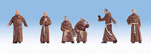 Noch 15401 HO Scale Monks -- pkg(6)