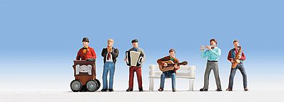 Noch 15563 HO Scale Street Musicians -- pkg(6)