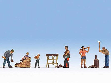Noch 15616 HO Scale Wood Cutters with Accessories -- pkg(6)