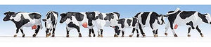 Noch 15725 HO Scale Cows pkg(7) -- Black & White