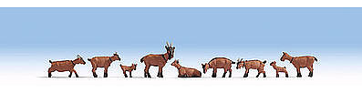 Noch 15752 HO Scale Goats -- pkg(9)