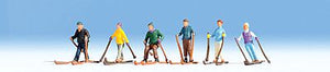 Noch 15828 HO Scale Skiers -- Set #1 pkg(6)