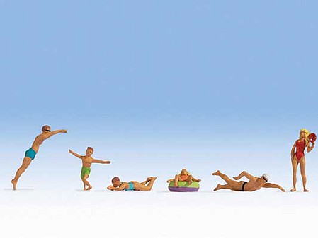 Noch 15849 HO Scale Bathing - Swimming -- pkg(6)