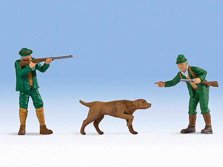 Noch 17842 O Scale Hunters -- 2 Hunters, 1 Dog