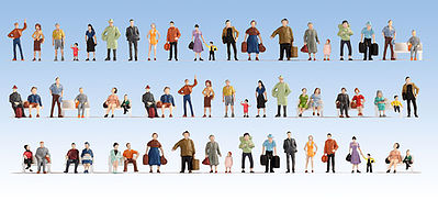 Noch 18401 HO Scale Mega Economy Figure Set -- pkg(60)