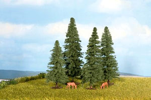 Noch 25232 All Scale Fir Trees -- 3-1/8 - 4-3/4" 8 - 12cm pkg(4)