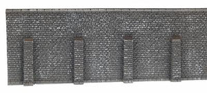 Noch 34857 N Scale Retaining Wall, Extra Long - Gray Brick -- 39.6 x 7.4cm - 15.5 x 2.9"