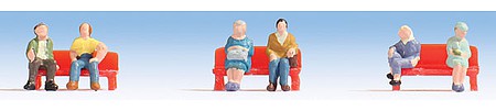 Noch 44203 Z Scale Sitting People -- No Benches pkg(6)