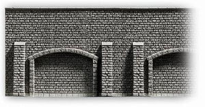 Noch 58058 HO Scale Profi-Plus Scenic Components -- Arcade Wall (gray brick) 13-3/16 x 4 59/64" 33.5 x 12.5cm