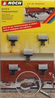 Noch 60158 N Scale Snap On Track Cleaners pkg(5)