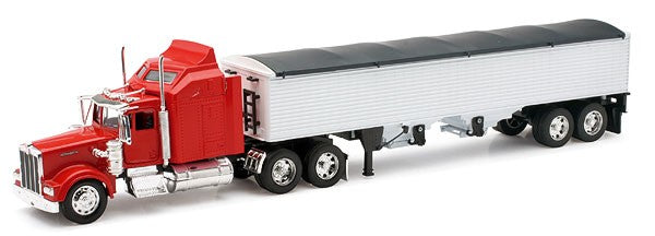 New Ray 10773 1/32 1979 Kenworth W900 w/Grain Hauler Trailer (Die Cast)