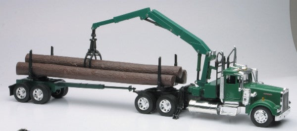 New Ray 13743 1/32 Kenworth W900 w/Log Hauler Trailer (Die Cast)